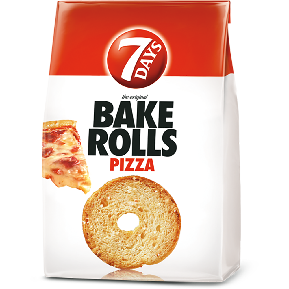 7 Days Bake Rolls PIZZA Flavour Crispy Bread Chips 80g