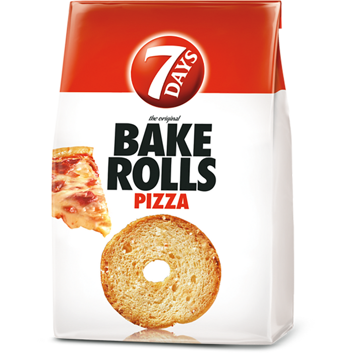 7 Days Bake Rolls PIZZA Flavour Crispy Bread Chips 80g