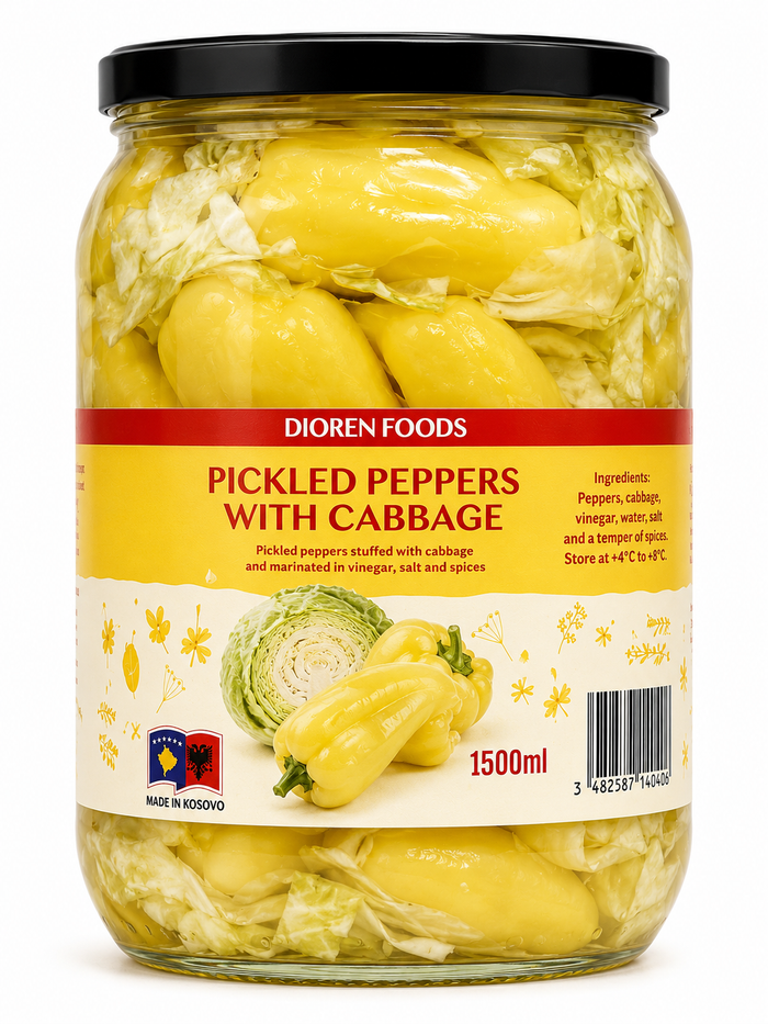 Dioren   Peppers with Cabbage Jar 1500 ml