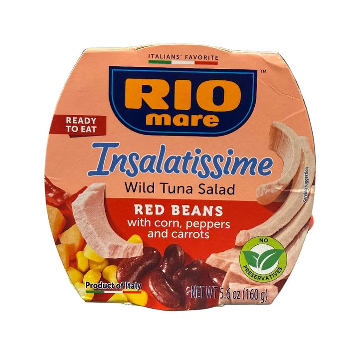 Rio Mare Insalatissime, Red Beans w/ Corn, Peppers and Carrots, Tuna Salad, 5.6 oz. | 160g
