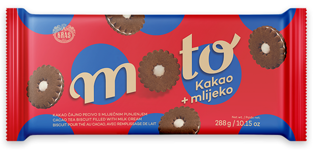 Kras Moto Cocoa and Milk Biscuit 288g