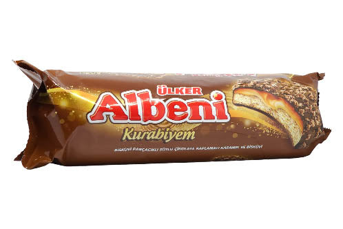 Ulker Albeni Ring Chocolate Covered Caramel Cookies image 0