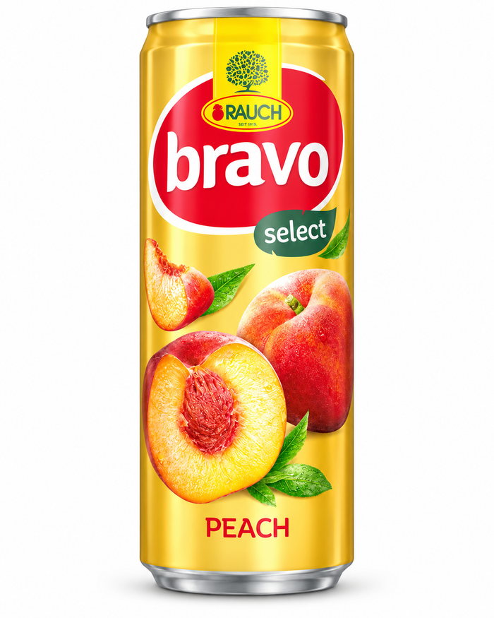 RAUCH BRAVO PEACH JUICE  CAN