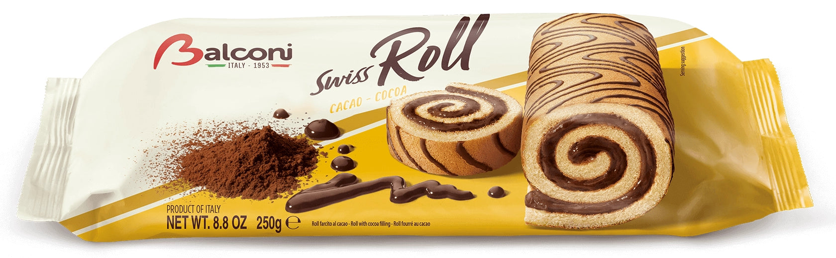 Balconi  Swiss Roll Cocoa Cake  (250 G)