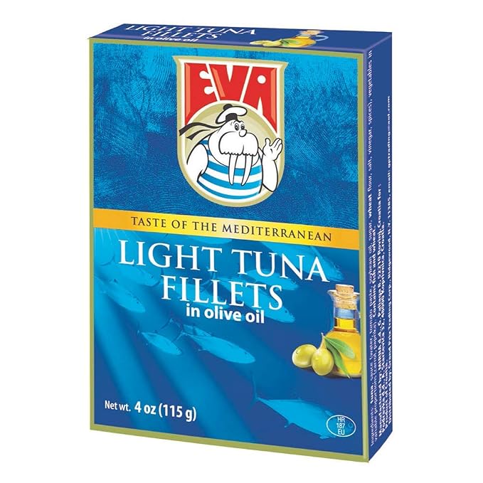 Eva Light Tuna Fillets, Olive Oil, 115g, 4.05 oz