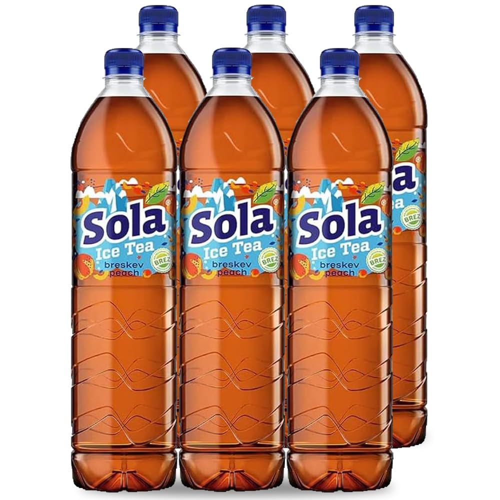 6 Pack SOLA-PEACH 1.5L– The Real Taste – Made with real ingredients and pressed flavor