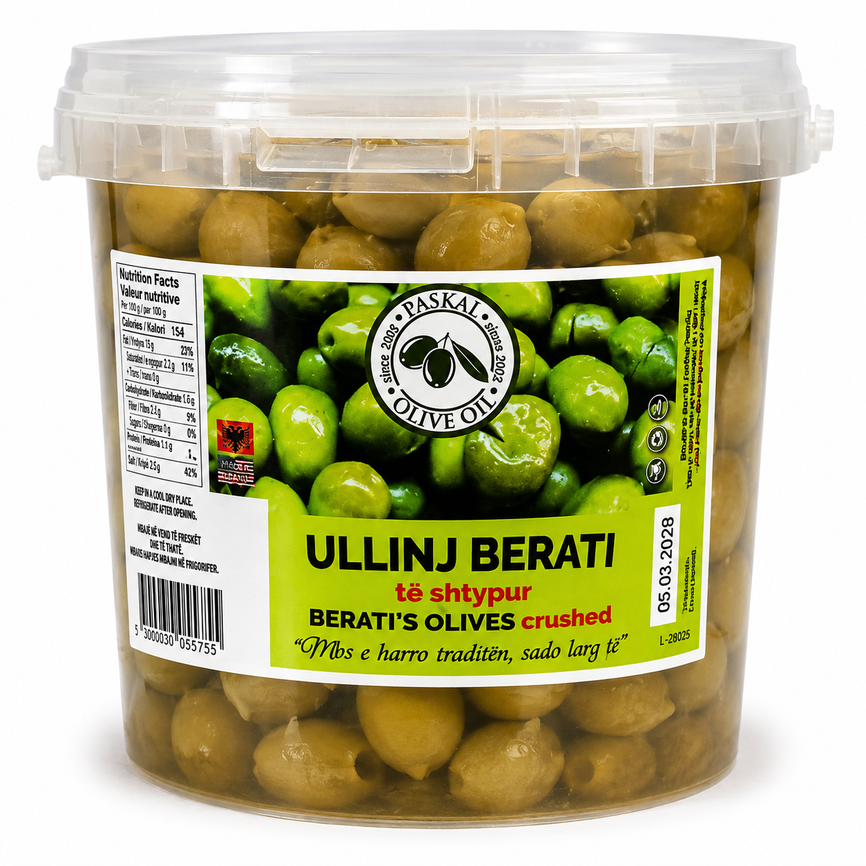 Paskal Berati Crushed Green Olives