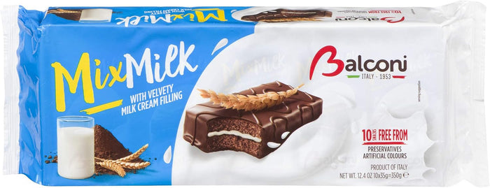 BALCONI Mixmilk Mini Snack Cakes, 350 g