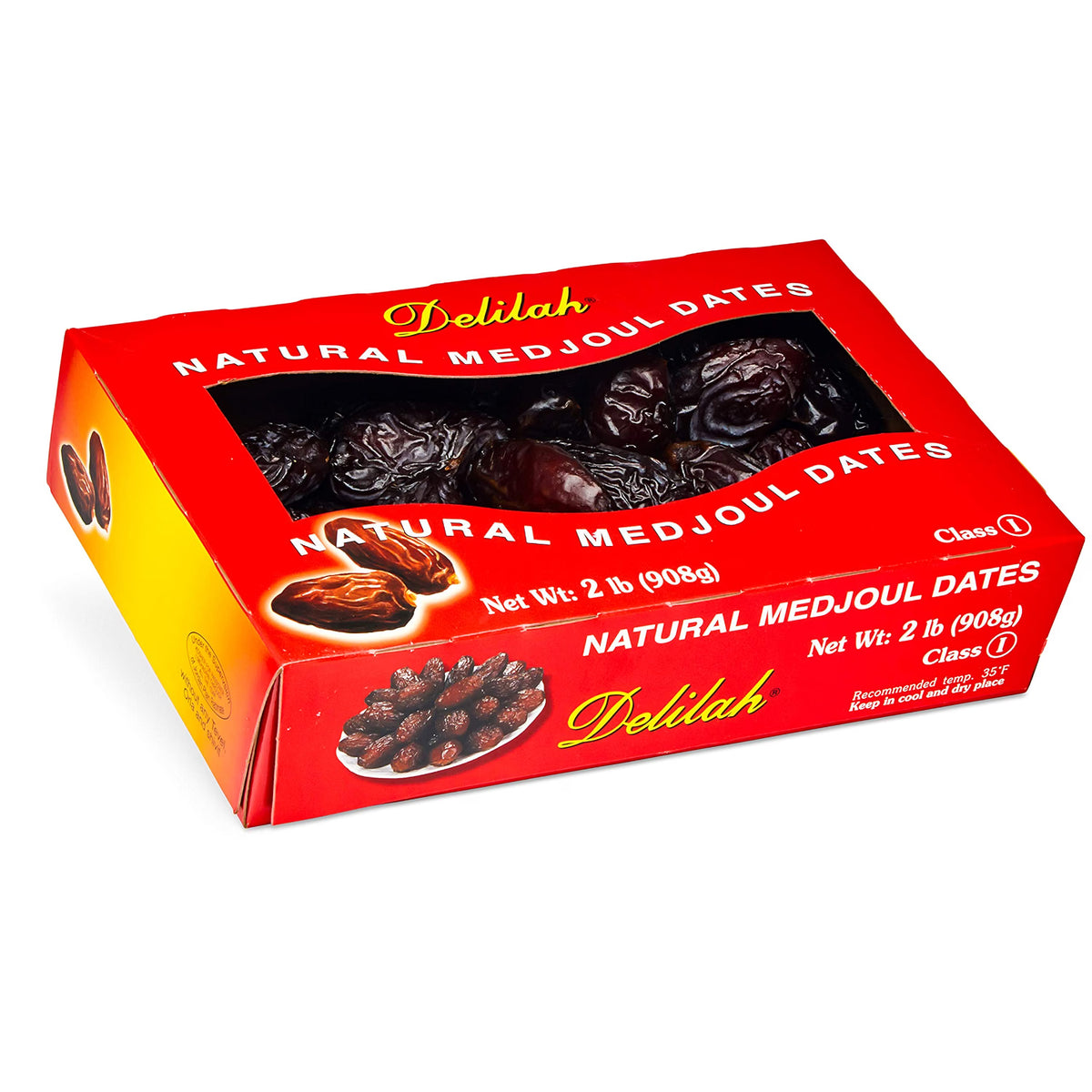 Delilah Jumbo Premium Natural Medjoul (Medjool) Dates 2 LB