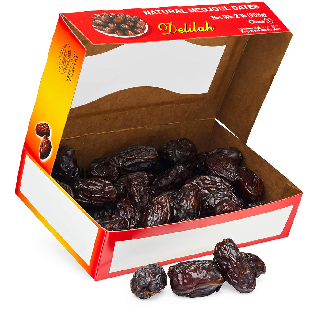 Delilah Jumbo Premium Natural Medjoul (Medjool) Dates 2 LB