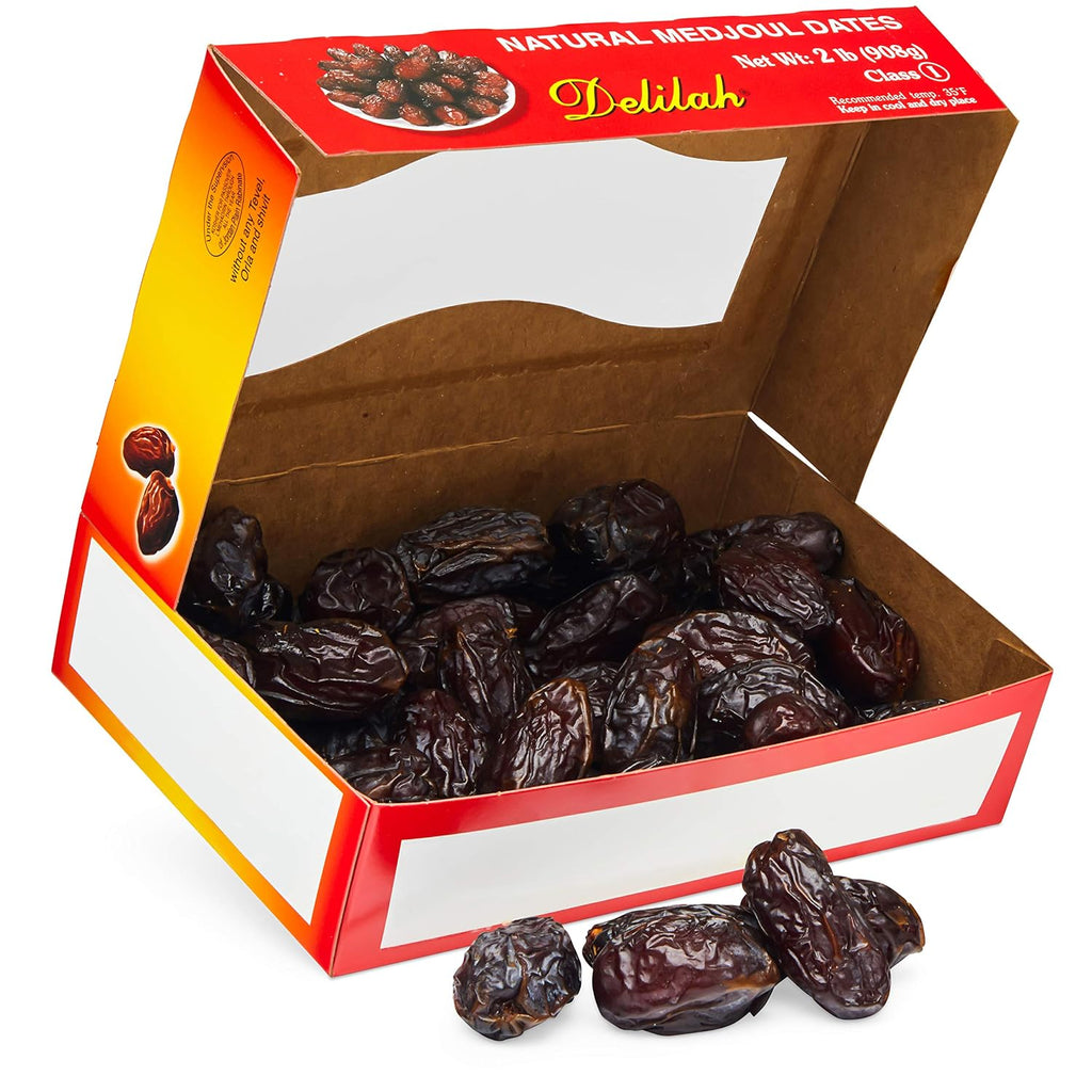 Delilah Jumbo Premium Natural Medjoul (Medjool) Dates 2 LB