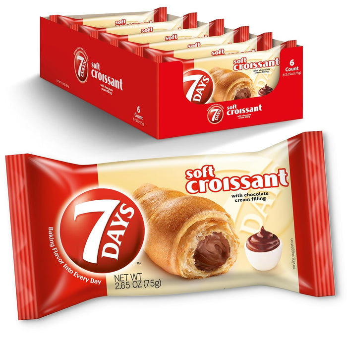 7Days Croisant with chocolate filling  (Pack of 6)