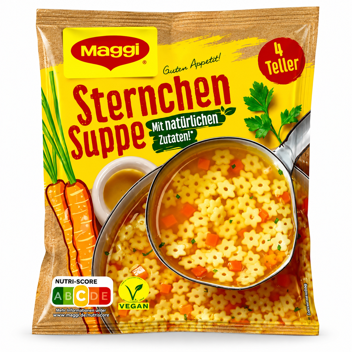 Maggi Star-Shaped Noodle Soup (Sternchen Suppe) – 4 Servings