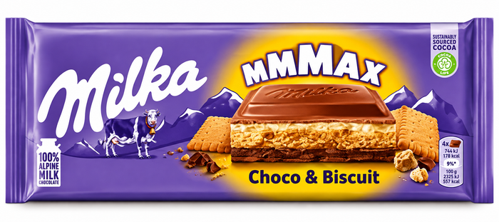 Milka Choco & Biscuit Chocolate Bar 300g/10.58oZ