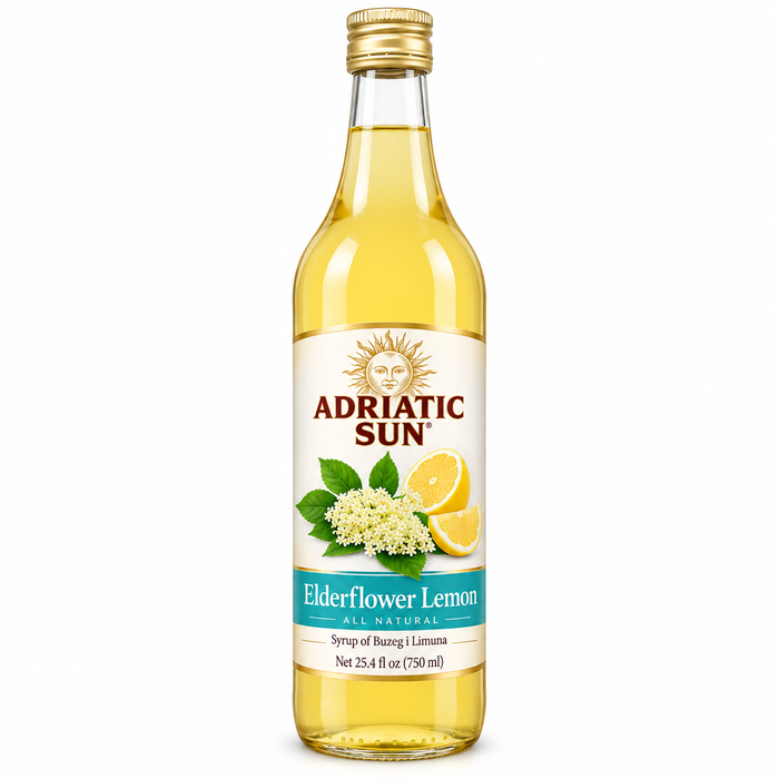Adriatic Sun Elderflower Lemon Syrup 1L