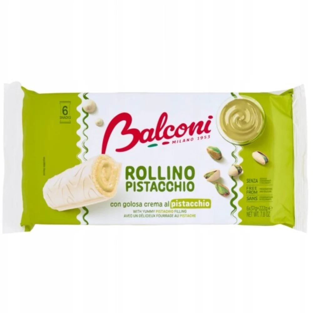 Balconi Rollino Pistacchio Cream & White Chocolate 6's / 222g