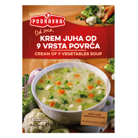 Cream of Nine Vegetable Soup, 1.6oz