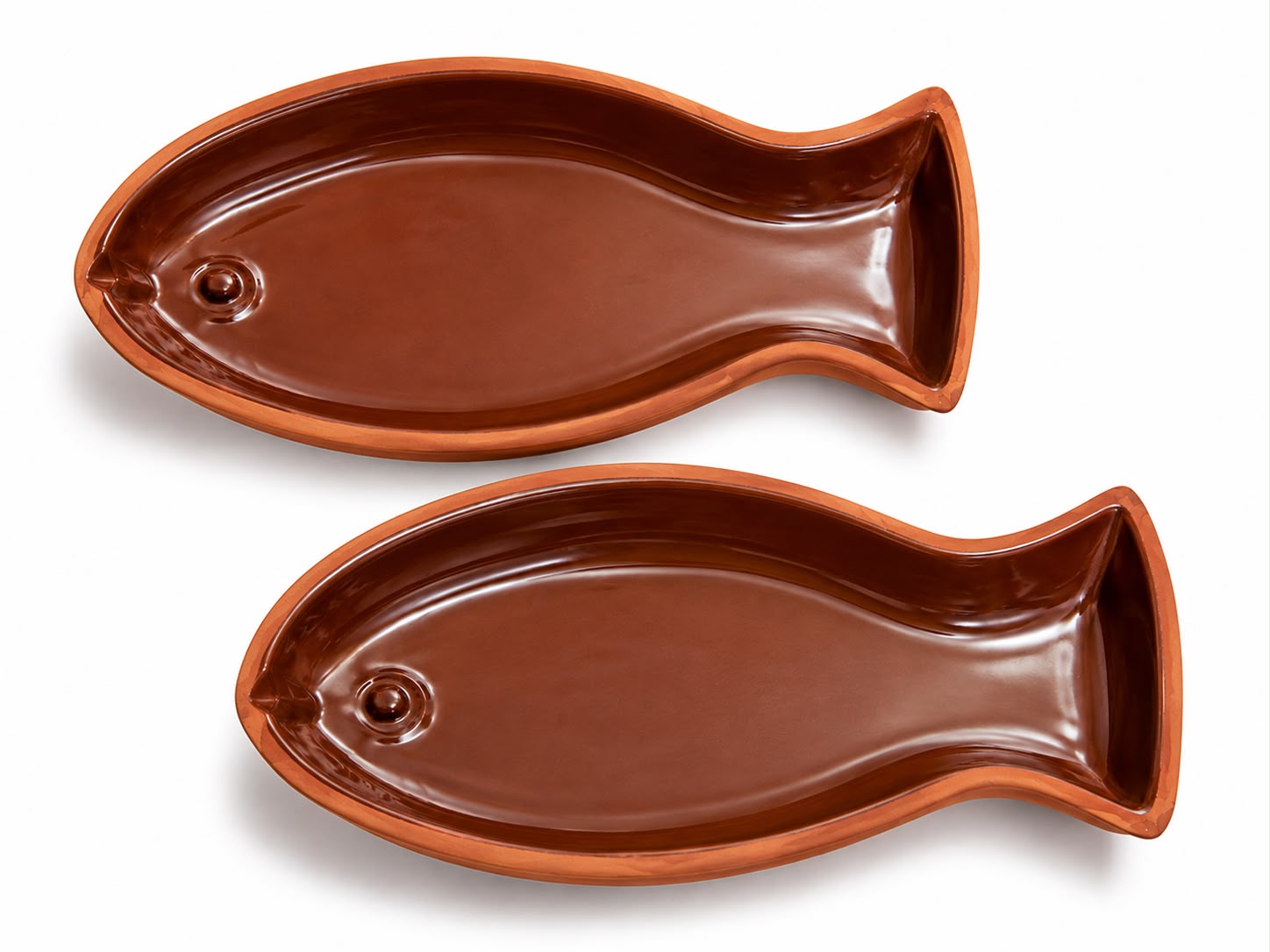 Terracotta Fish-Shaped Serving Dish 2x27 cm