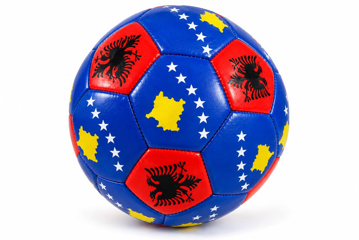 Kosovo & Albania Flag Soccer Ball