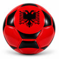 Albanian Eagle Soccer Ball – Red & Black