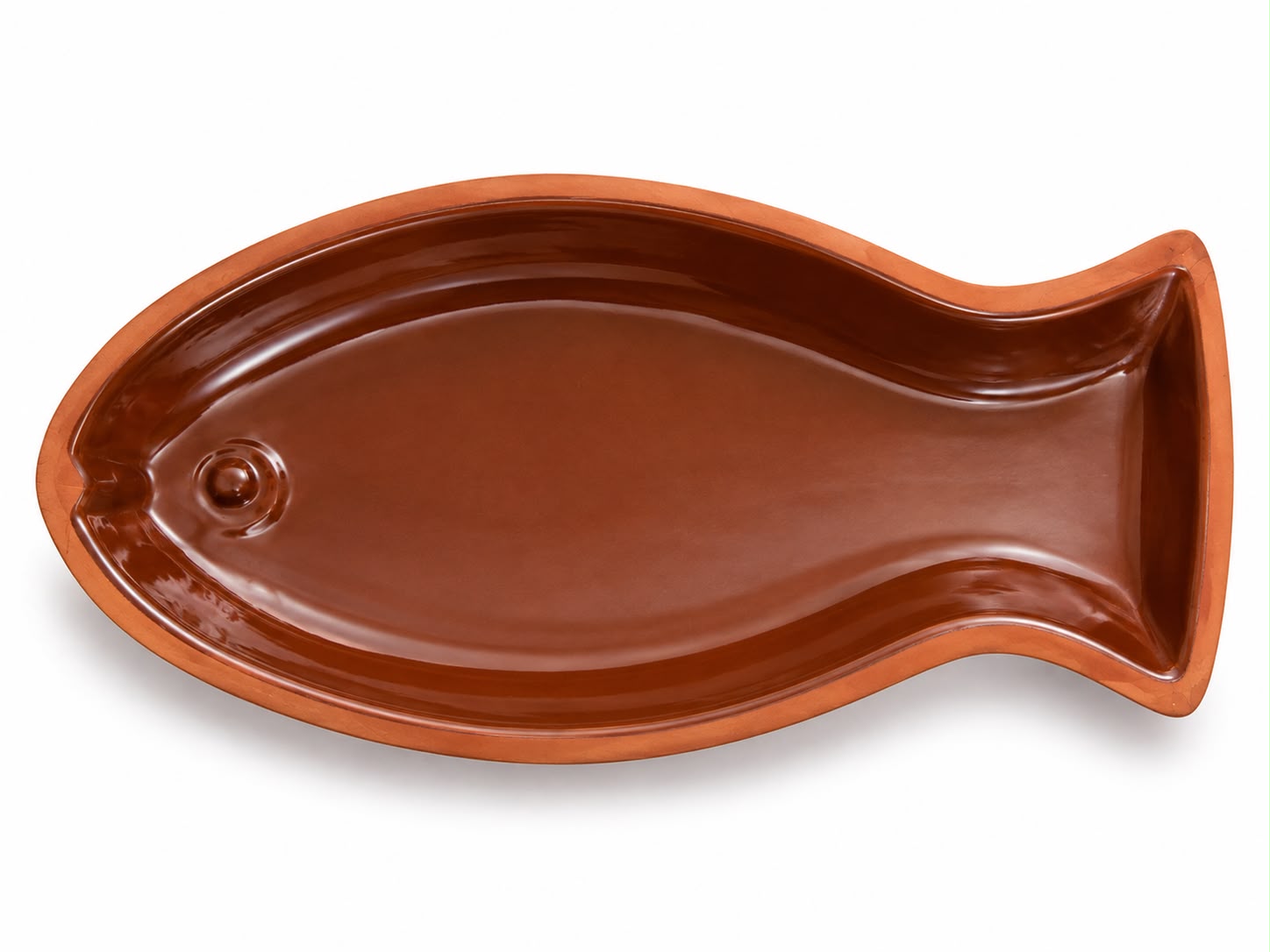 Terracotta Fish-Shaped Serving Dish 2x27 cm