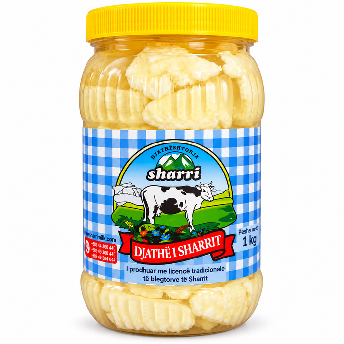 Sharri Traditional Beaten Cheese (Djathë i Sharrit) – 1 kg