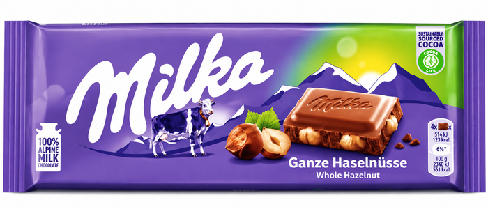 Milka Whole Hazelnut 100g