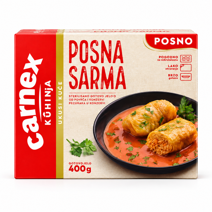 Carnex Posna Sarma – Traditional Stuffed Cabbage Rolls, 400g