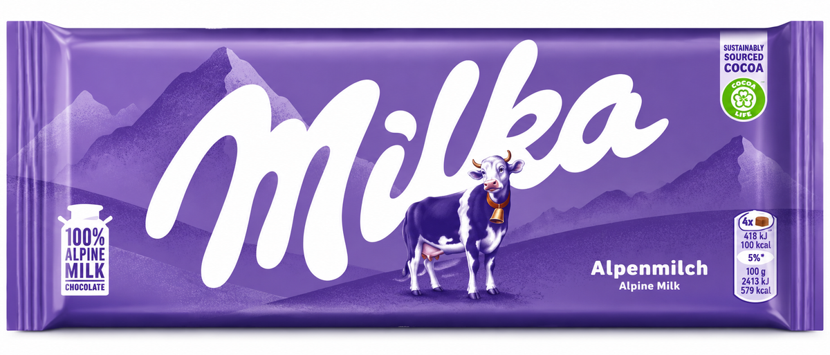 Milka Alpine Milk Chocolate, 100g