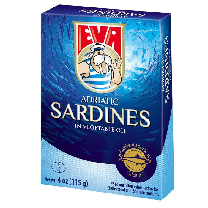 Eva Adriatic Sardines in Vegetable Oil - 4 oz