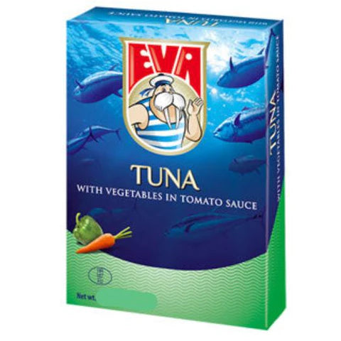 Eva Tuna Fillets with Vegetables in Tomato Sauce, 3.5 oz (100g)