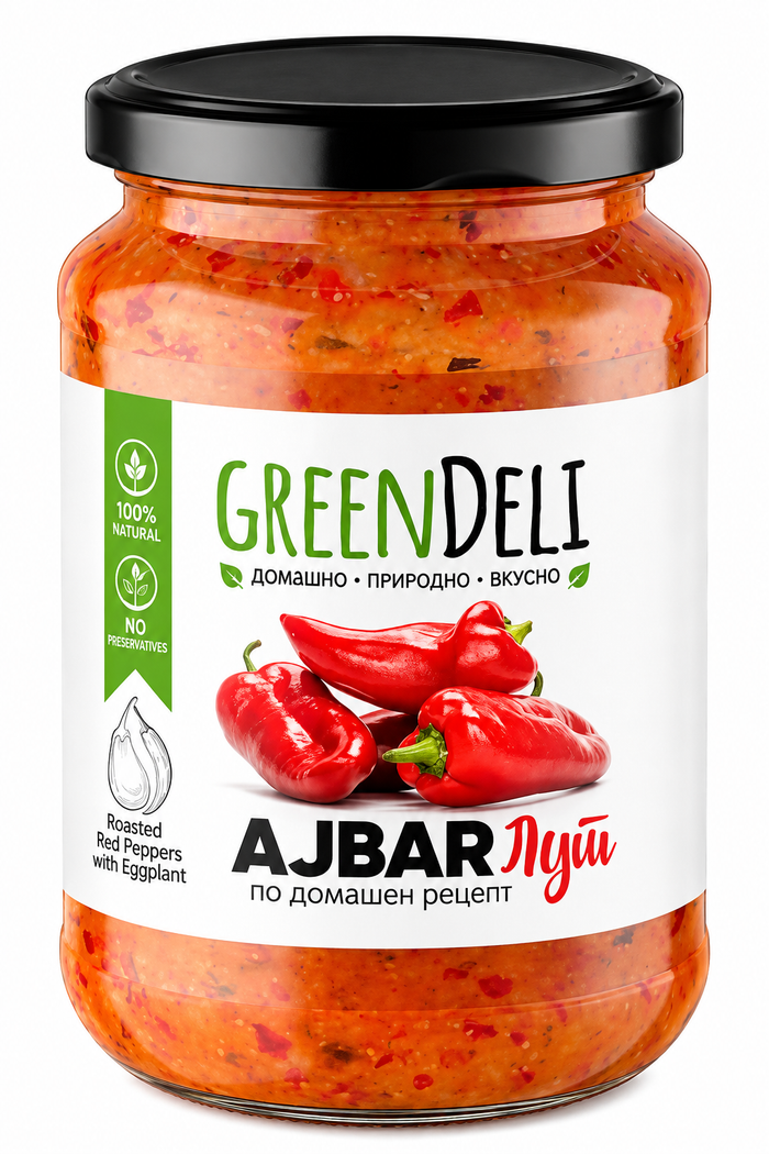 Green Deli Ajvar spicy 550g