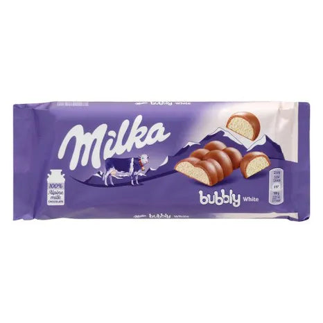 Milka Chocolate, Bubbly White 100g