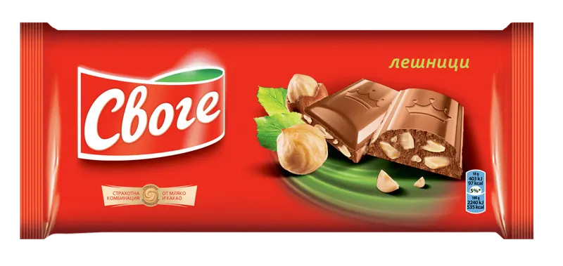 Svoge Milk & Hazelnuts 90 g