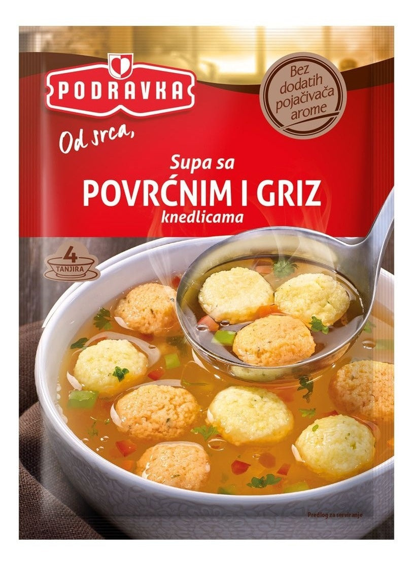 Podravka Semolina and Vegetable Dumpling Soup, 2 Ounce